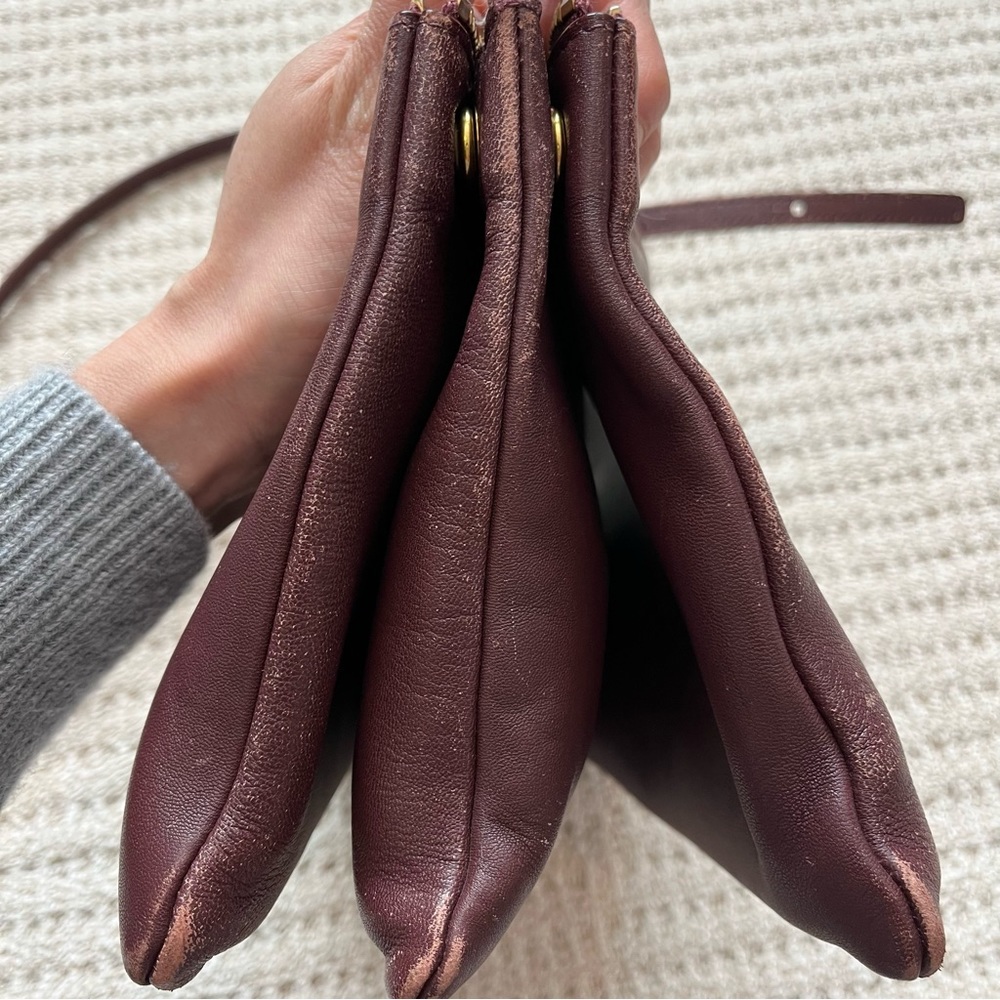 Celine Large Trio Crossbody Bag in Burgundy - Picture 5 of 9